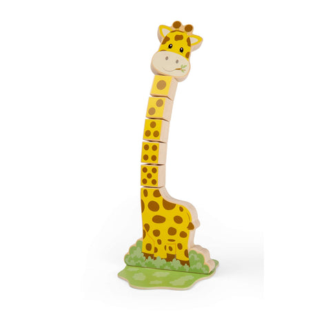 Counting Wobble Neck Giraffe- Kids Wooden Animal Stacking Block Toy