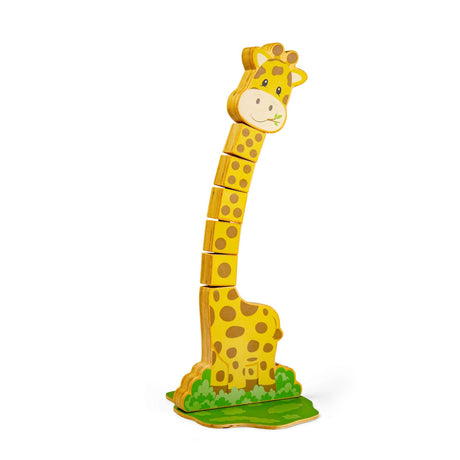Counting Wobble Neck Giraffe- Kids Wooden Animal Stacking Block Toy