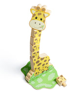 Counting Wobble Neck Giraffe- Kids Wooden Animal Stacking Block Toy