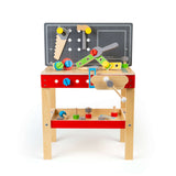 Workers' Workbench - 34pc Wooden Tool Bench, Construction Role Play