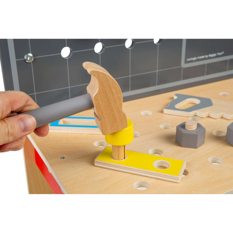 Workers' Workbench - 34pc Wooden Tool Bench, Construction Role Play