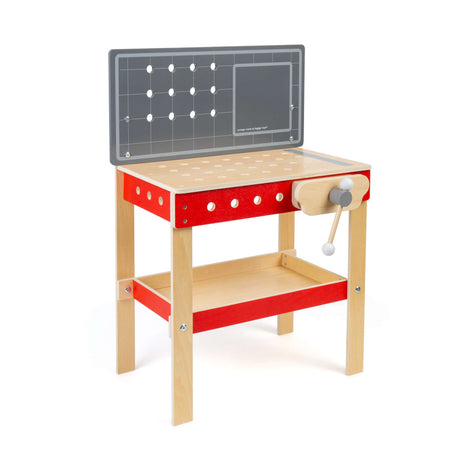 Workers' Workbench - 34pc Wooden Tool Bench, Construction Role Play