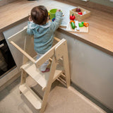 Foldable Toddler Tower- Wooden Learning Towers, Kids Kitchen Helper