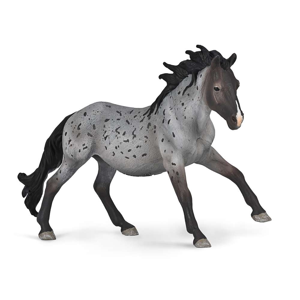 CollectA Nokota Stallion Blue Roan- Horse Toy Animal Figure, Collectable Models