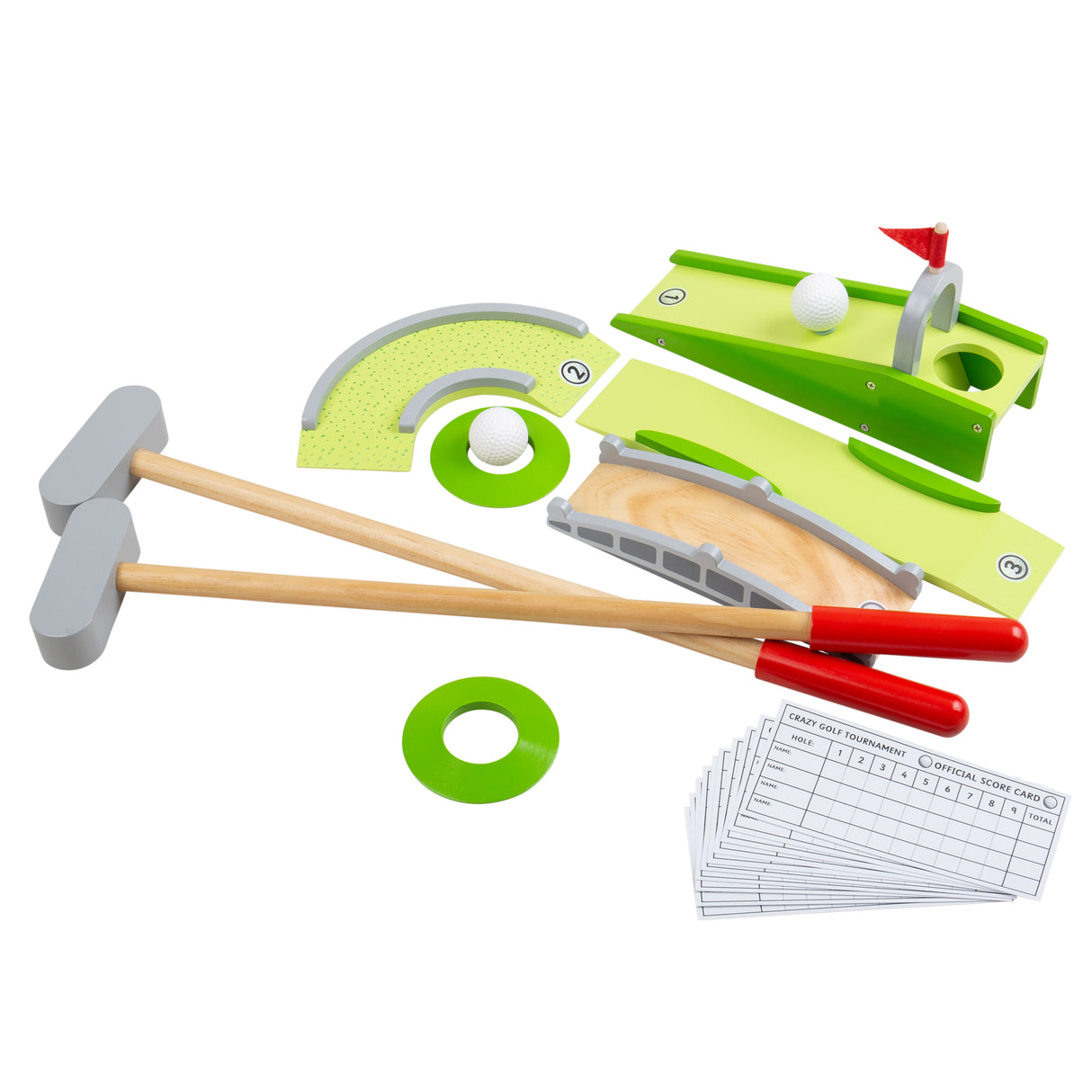Kids Wooden Crazy Golf Toy Set