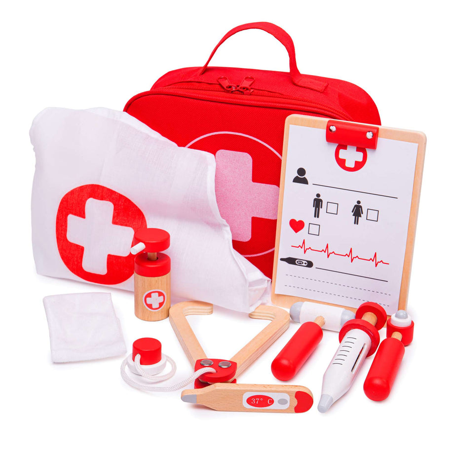 Kids Doctor Kit Wooden Doctors Kit Bigjigs Toys - Main Image