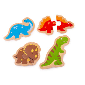 Two Piece Puzzles - Dinosaur - Damaged Box