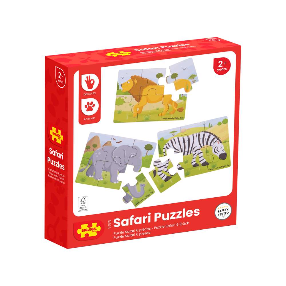 Safari (6 Piece Puzzles) - 3 Puzzles - DAMAGED BOX