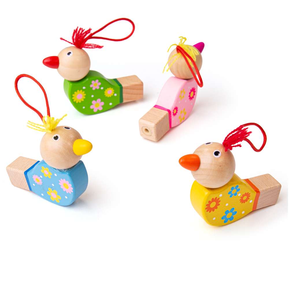 Wooden Bird Whistles (Pack of 4)