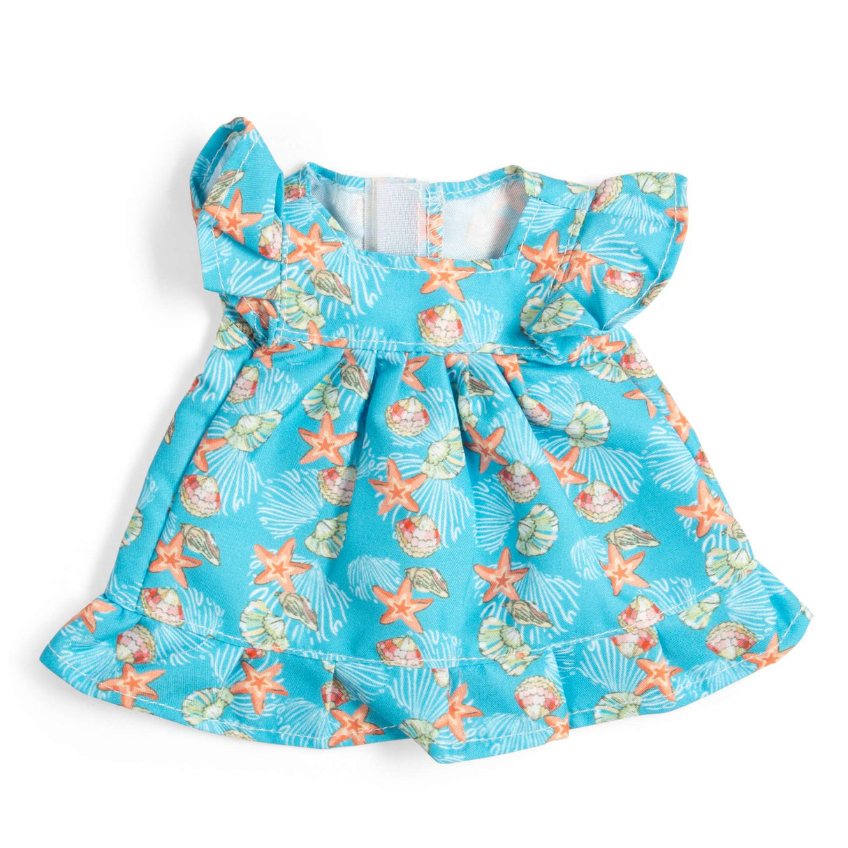 Bigjigs Toys Blue Dress with Shells-Small-Doll Clothes, Seashell Ragdoll Dresses