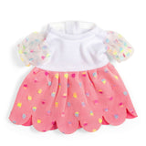 Bigjigs Toys Pink Party Dress - Small- Doll Clothes, Dresses for Kids Soft Dolls