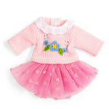 Pink Tutu And Jumper-Small- Doll Clothes Set for Kids' Rag Dolls
