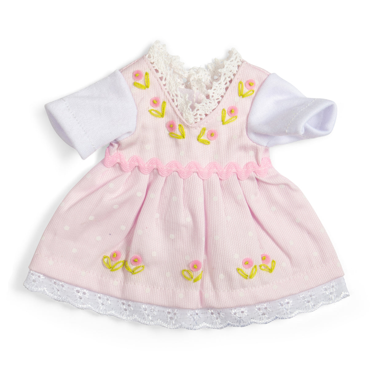 Pink Doll Dress (Small) - Soft Dolls Clothes, Dresses For Ragdolls