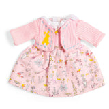 Wildlife Dress And Pink Cardigan (Medium)-Kids' Soft Dolls Clothes