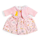 Wildlife Dress And Pink Cardigan (Medium)-Kids' Soft Dolls Clothes