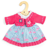 Flamingo Dress With Pink Cardigan (Medium) - Dolls Clothes for Kids