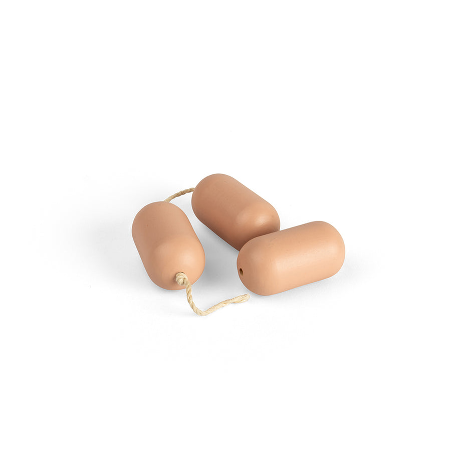 Bigjigs Toys Holz-Wurst – 2 Stück, 13 Cm, Aus Nachhaltigem Holz, Für Kinder Ab 3 Jahren
