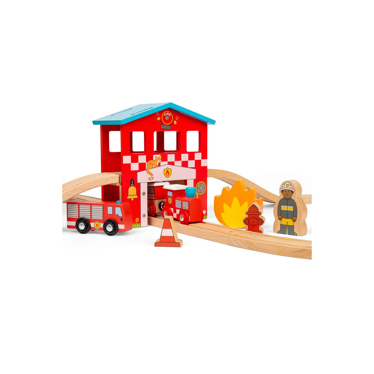 Fire Station Train Set