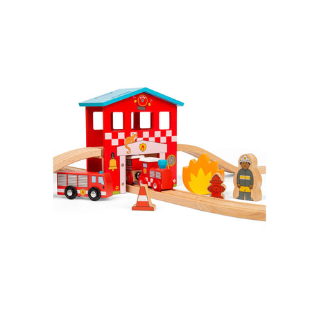Fire Station Train Set