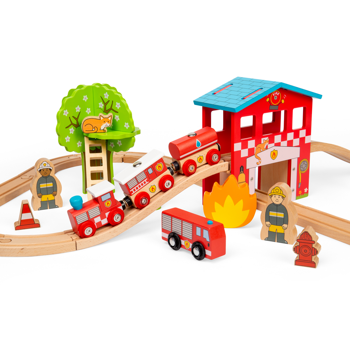 Fire Station Train Set