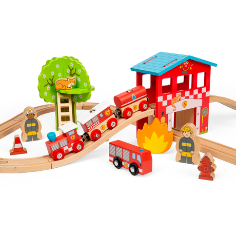 Fire Station Train Set