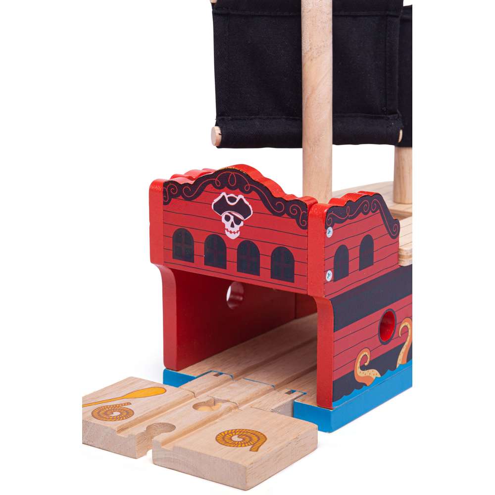 Pirate Ship Rails Pirate Galleon Ship | Wooden Pirate Ship | Bigjigs Rail – Bigjigs Toys