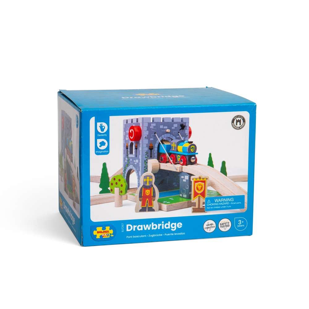 Draw Bridge Train Drawbridge | Wooden Train Set Accessories | Bigjigs Toys