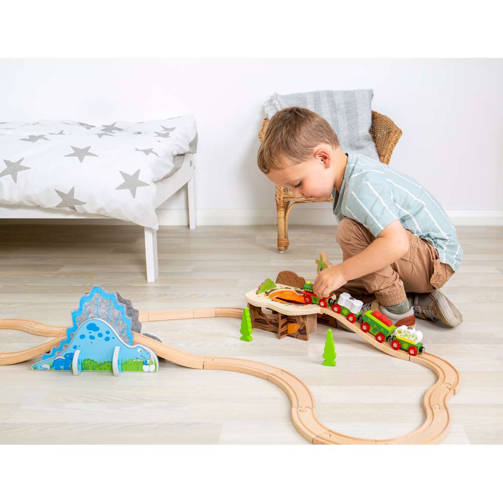 Dinosaur Railway Engine and Carriages - DAMAGED BOX