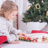 Christmas Wooden Train with Carriages