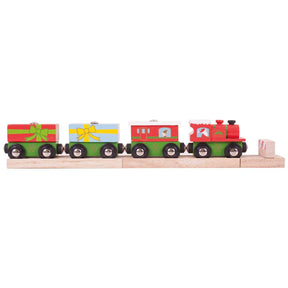 Christmas Wooden Train with Carriages