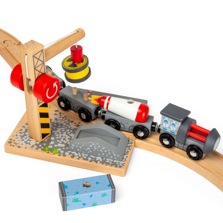 Space Train Kids  Wooden Railway Engine & Carriages