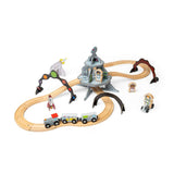 Space Train Set Kids Wooden Toy Railway 40 Pcs Themed Playset