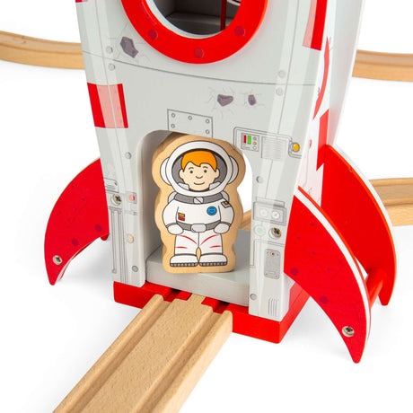 Bigjigs Rail Rocket Ship Wooden Rail Train Accessory