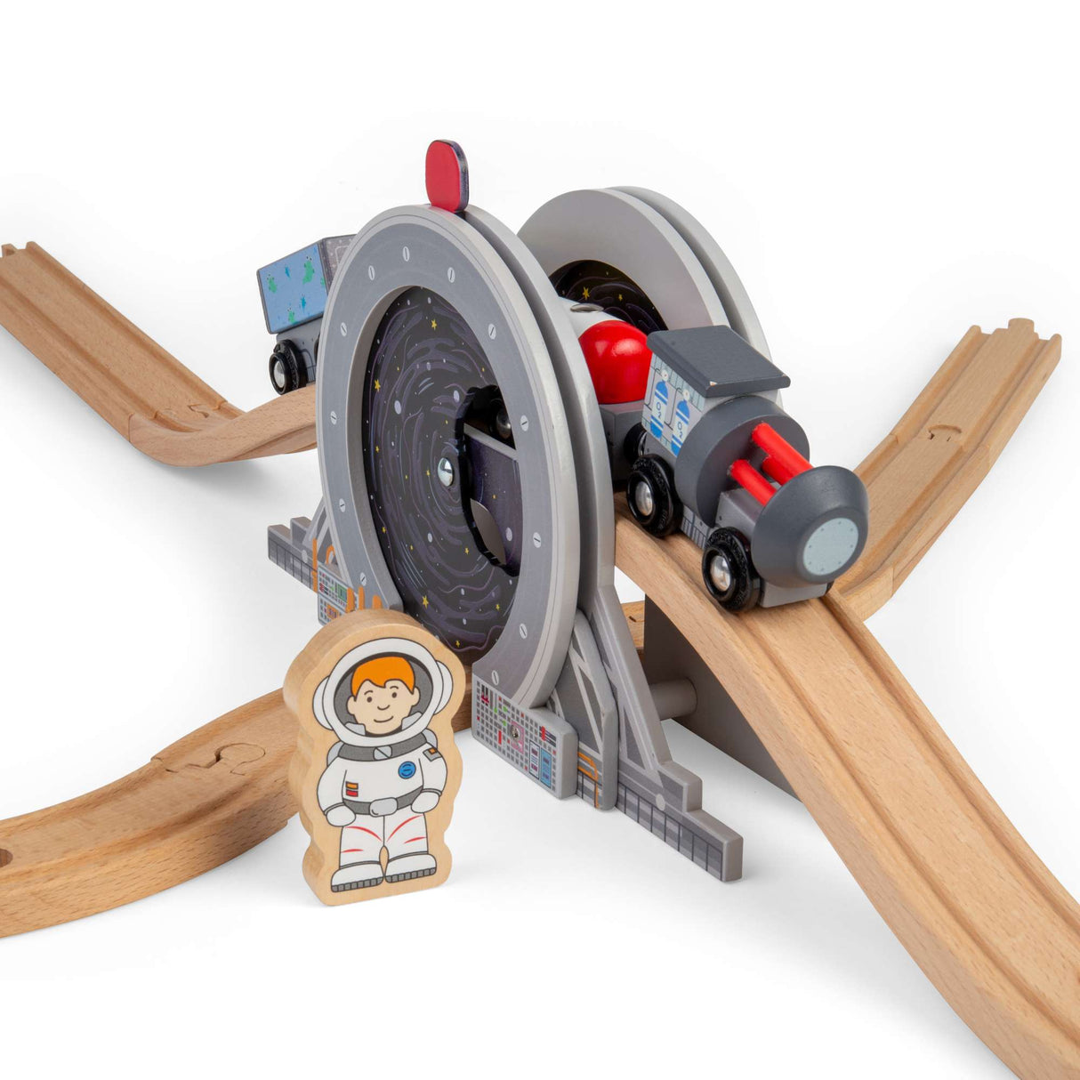 Galaxy Bridge- Space Themed Wooden Railway Accessory for Train Sets