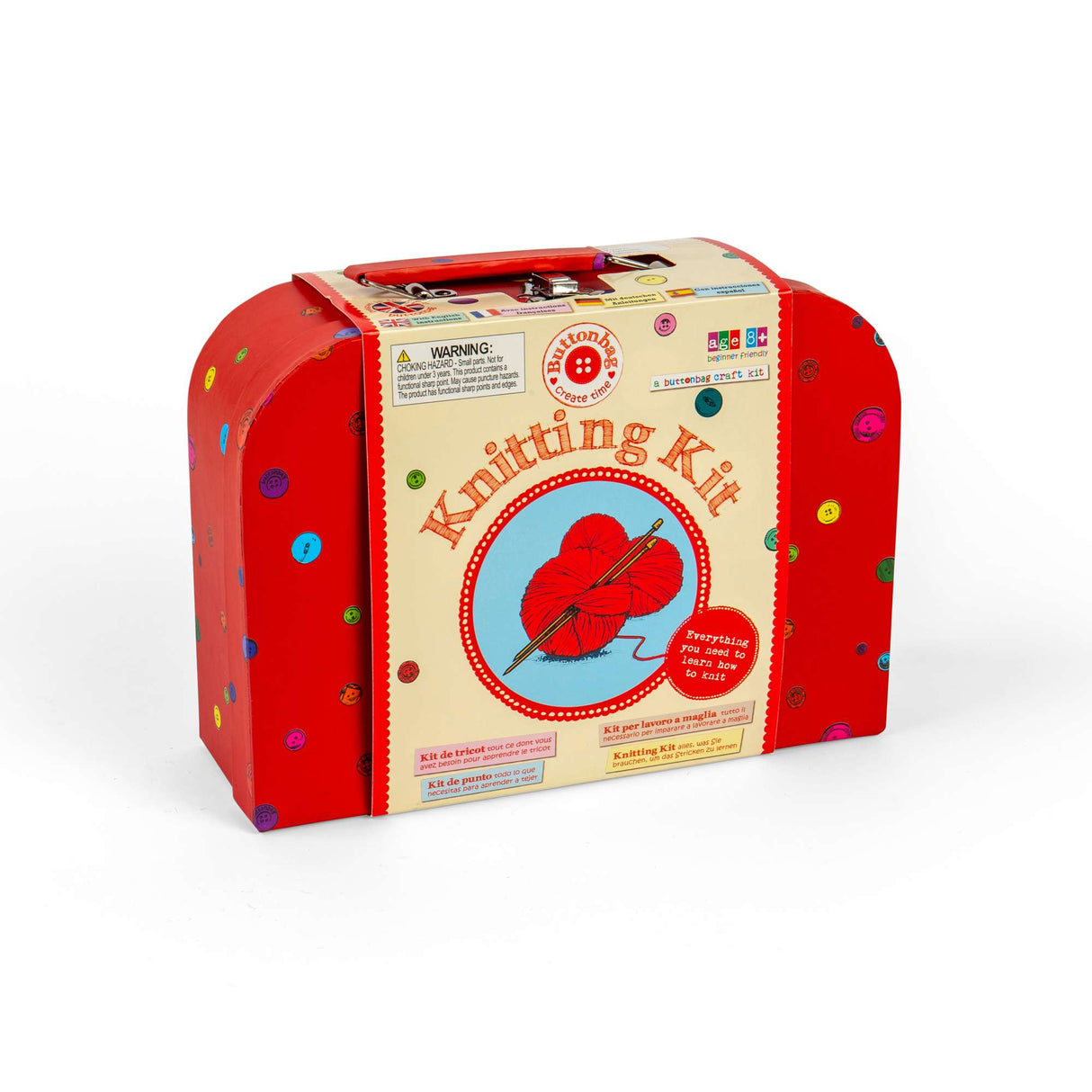 Buttonbag Knitting Kit for Children - Learn to Knit