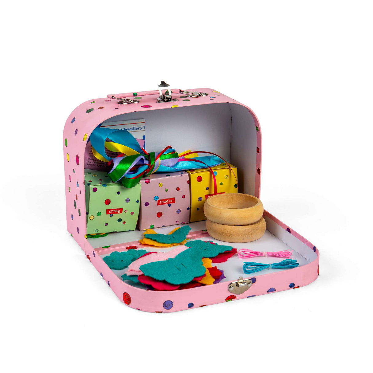 Buttonbag Jewellery Making Kit - Beads, Charms, Suitcase Craft