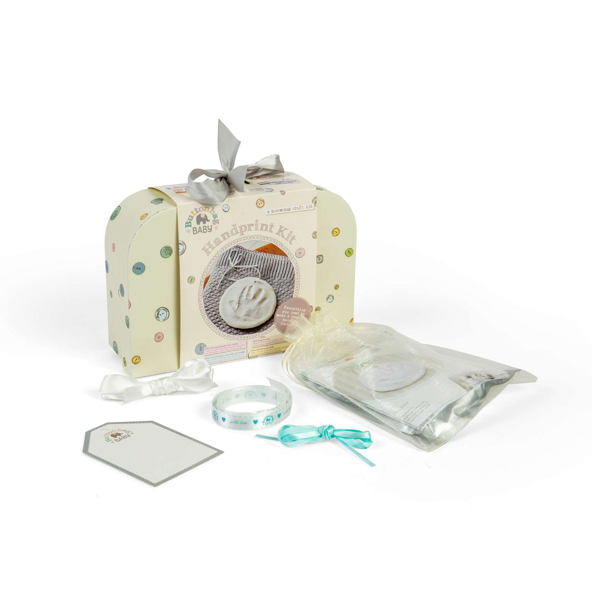 Buttonbag Baby Hand & Foot Print Keepsake Kit with Air-Dry Clay | Gift