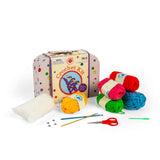 Buttonbag Crochet Suitcase Kit for Kids - Yarn & Hooks Included