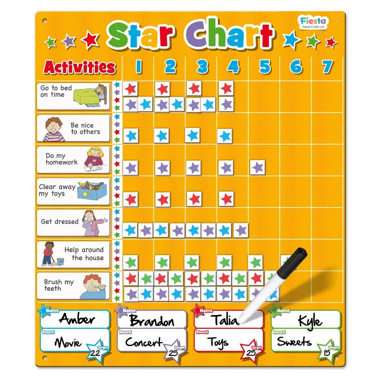 Magnetic Large Star Chart