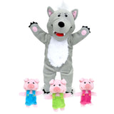 Big Bad Wolf With 3 Little Pigs Hand Puppet