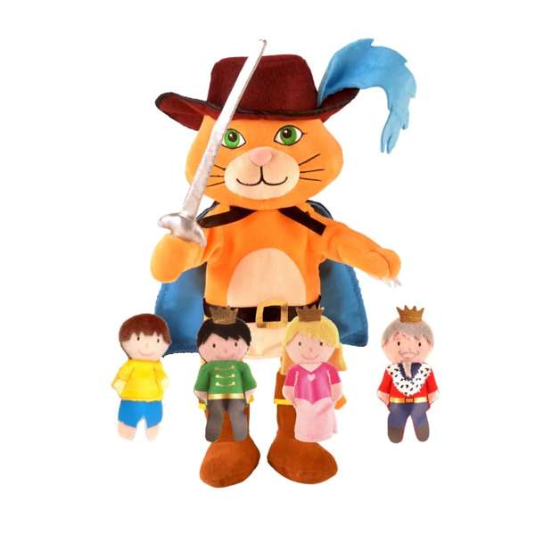 Puss in Boots Hand & Finger Puppet Set