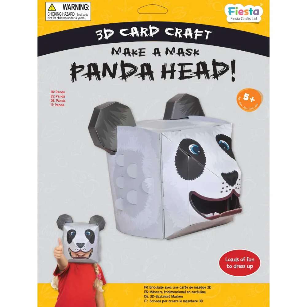Panda 3D Mask Card Craft