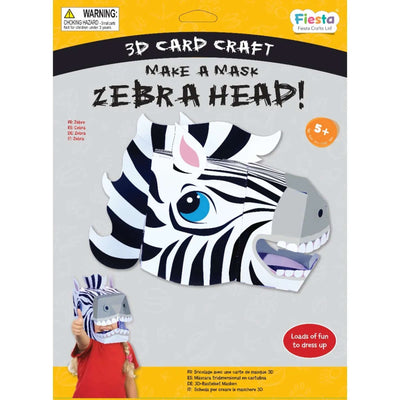 Zebra 3D Mask Card Craft