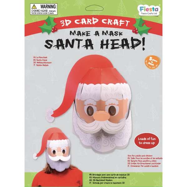 Santa 3D Mask Card Craft
