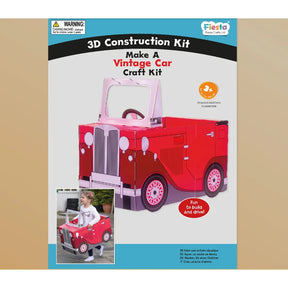 Make A Vintage Car Card Craft - Red