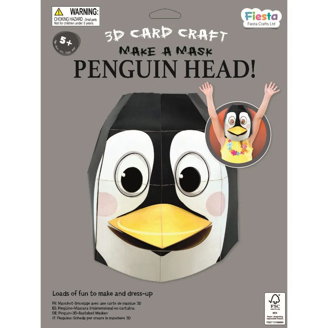 Penguin 3D Mask Card Craft Kit
