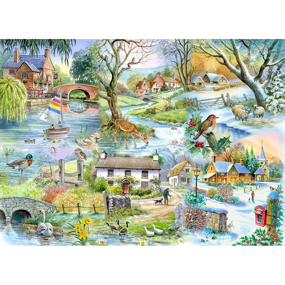 All Seasons - 500 Piece Jigsaw Puzzle - DAMAGED BOX