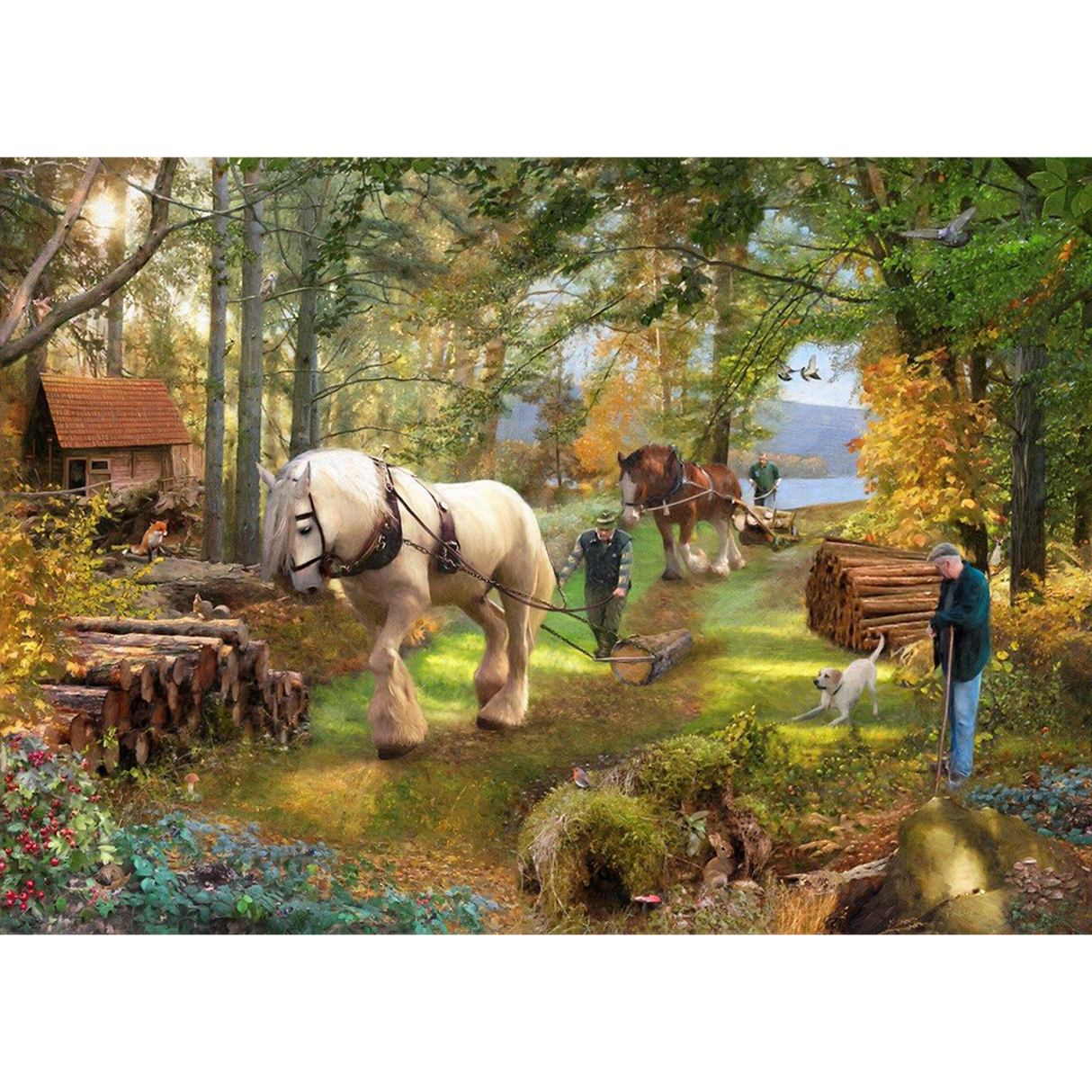 Horse Power - 500 Piece Jigsaw Puzzle - DAMAGED BOX