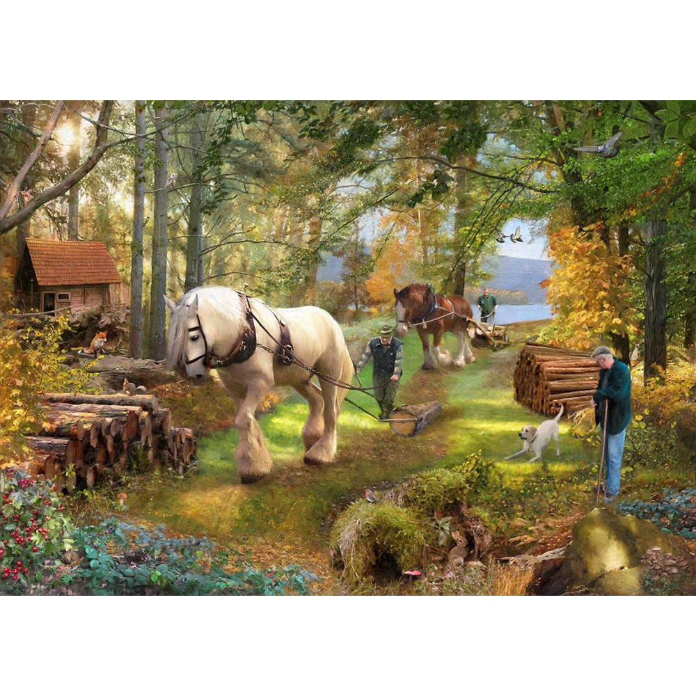Horse Power - 500 Piece Jigsaw Puzzle - DAMAGED BOX