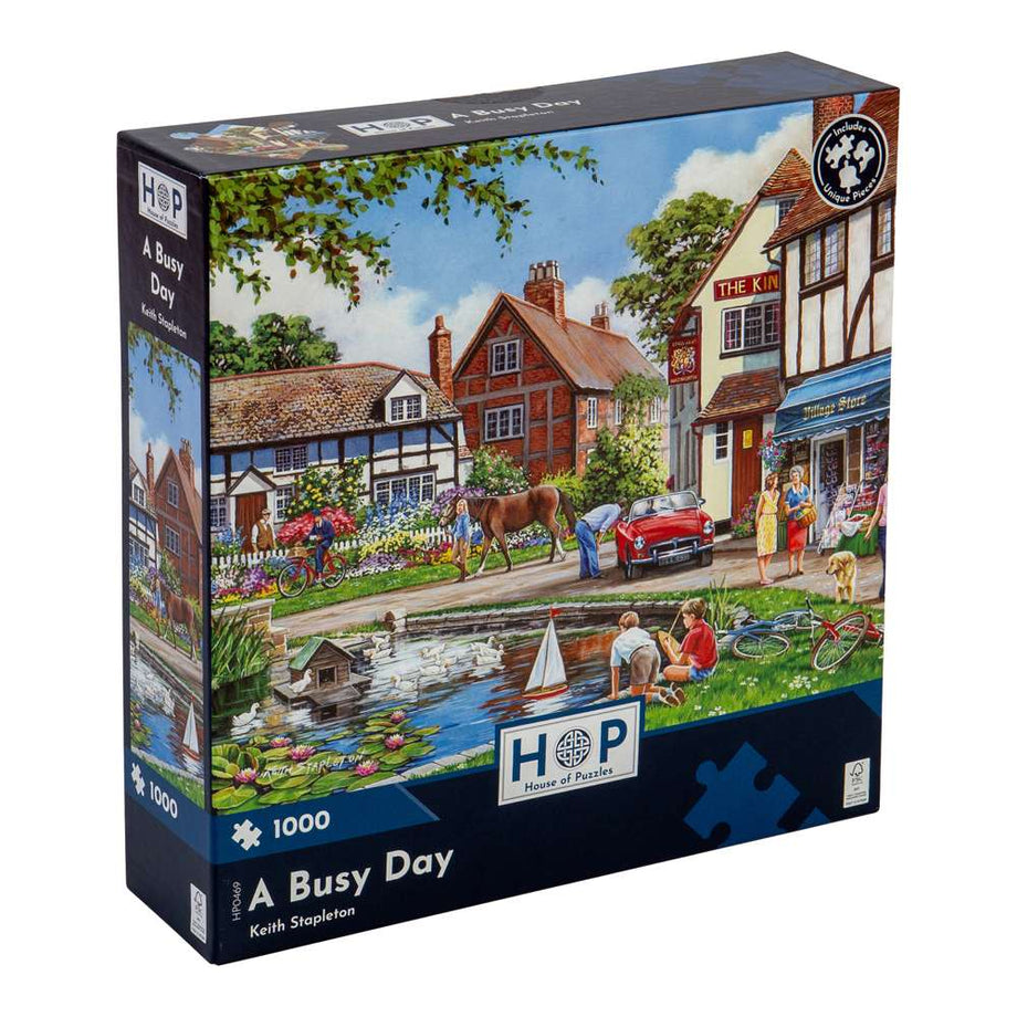 1000 Piece Jigsaw Puzzle - Small Bridge & Country House Landscape Puzzle For Adults